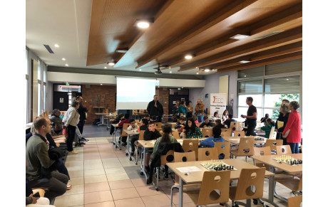 Point d'orgue des interventions du TEC  au collège et dans les écoles du secteur : 1er tournoi d’échecs du collège Jean Rostand.